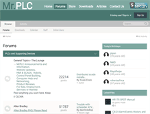 Tablet Screenshot of forums.mrplc.com